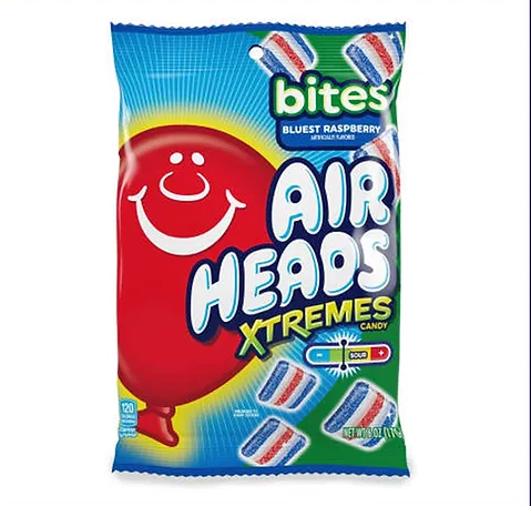 Airheads Xtremes Bites Blue Raspberry Peg Bag